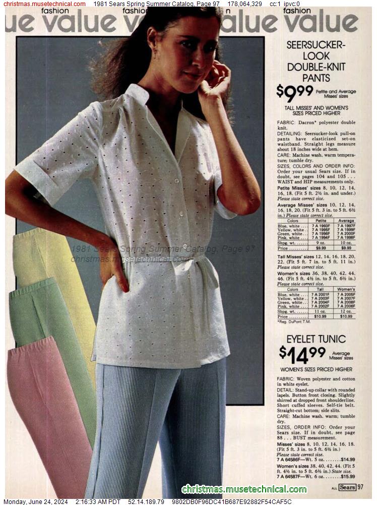 1981 Sears Spring Summer Catalog, Page 97