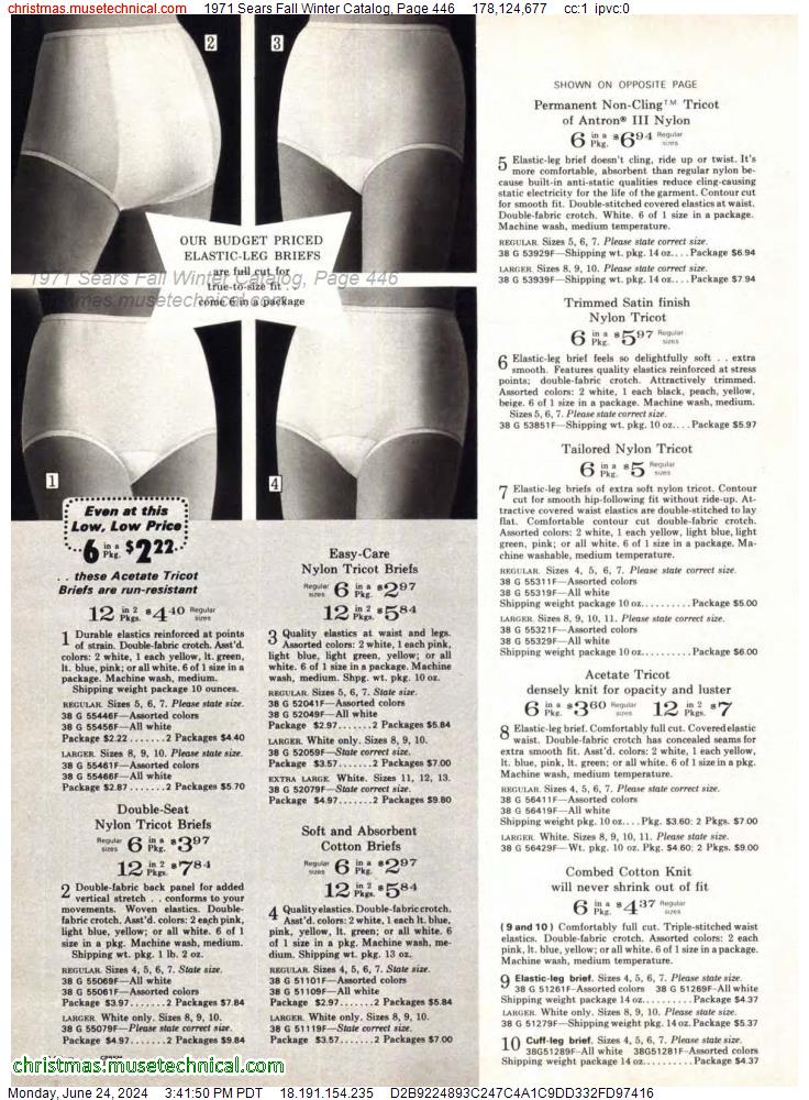 1971 Sears Fall Winter Catalog, Page 446