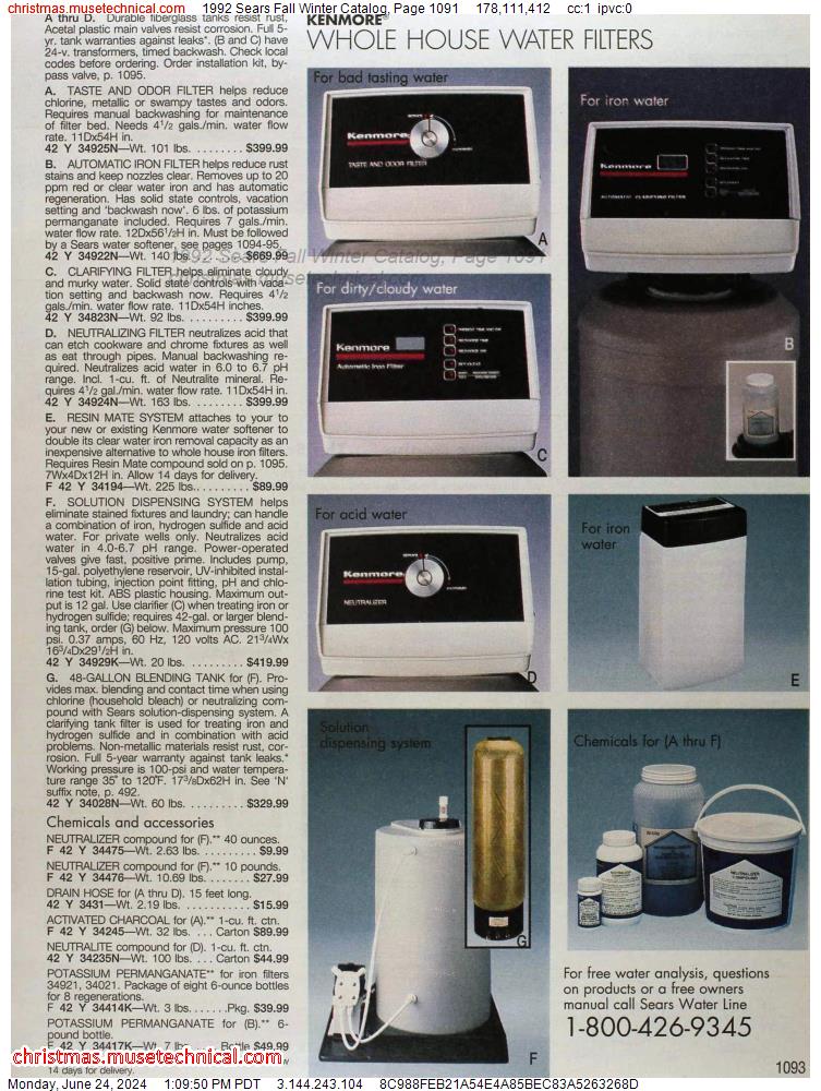 1992 Sears Fall Winter Catalog, Page 1091
