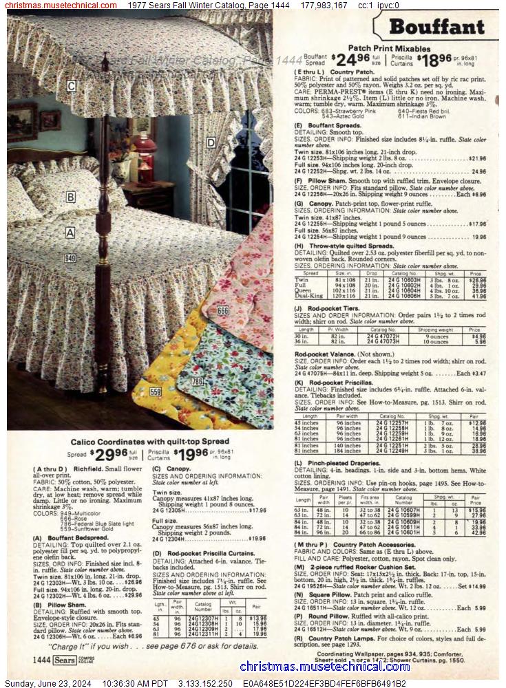 1977 Sears Fall Winter Catalog, Page 1444