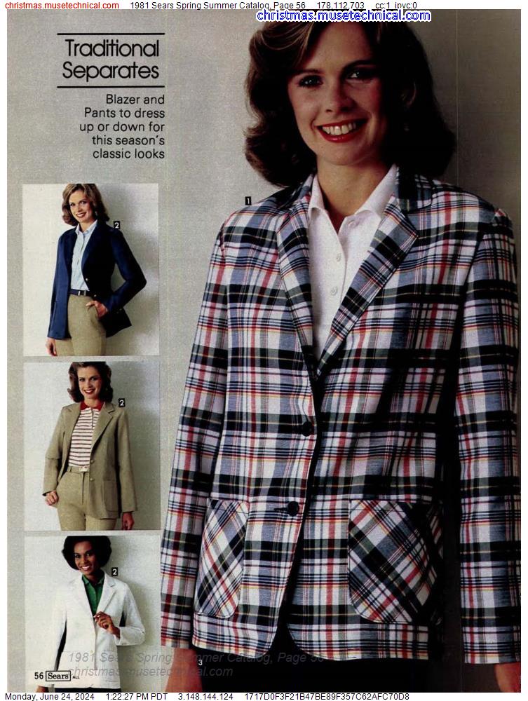 1981 Sears Spring Summer Catalog, Page 56