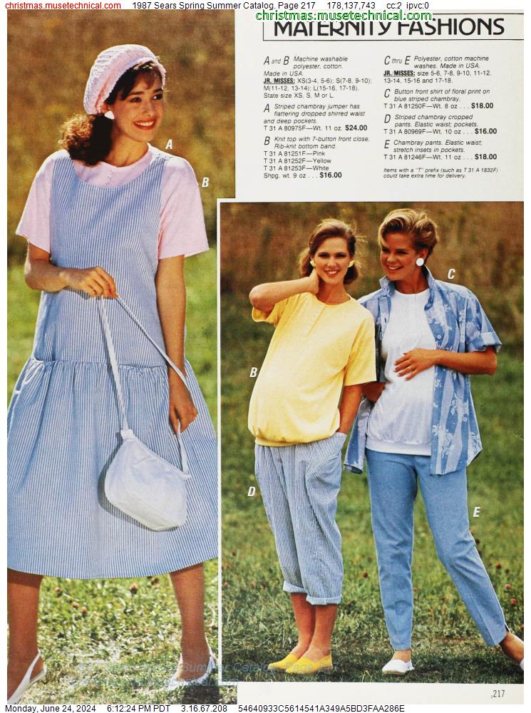1987 Sears Spring Summer Catalog, Page 217