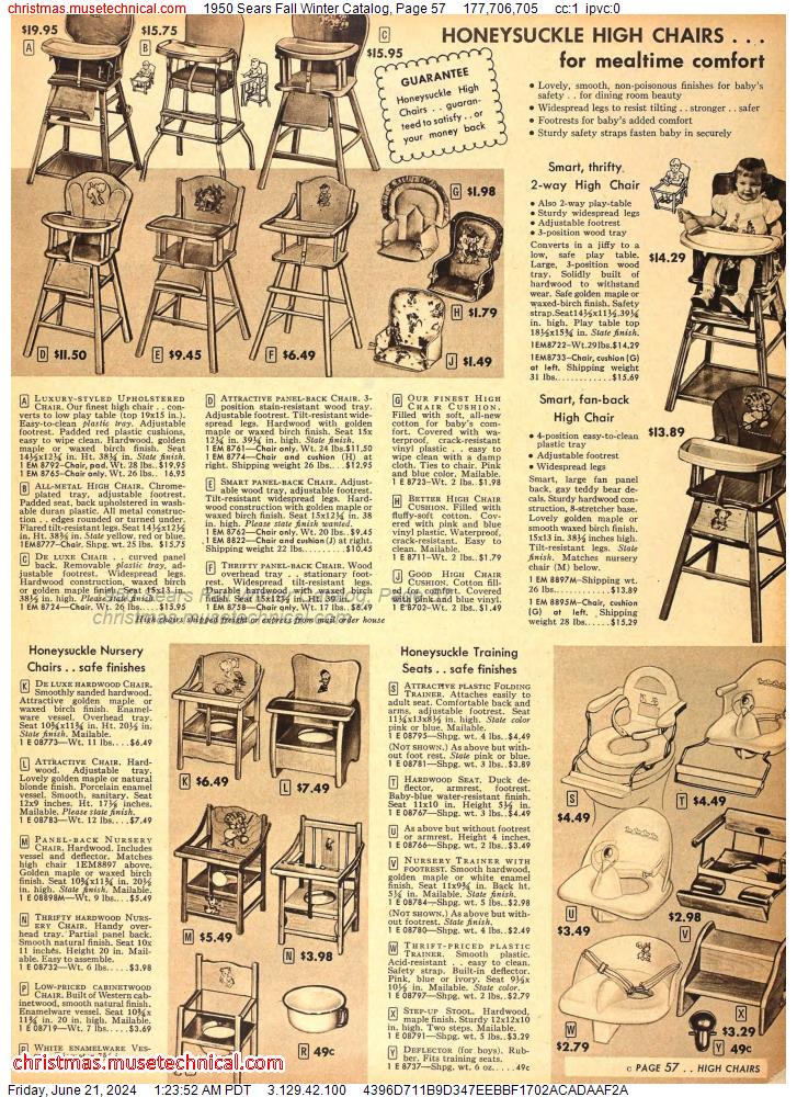 1950 Sears Fall Winter Catalog, Page 57