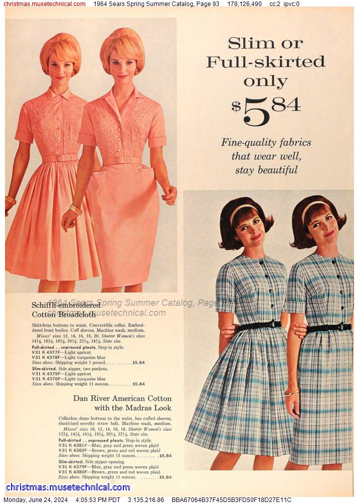 1964 Sears Spring Summer Catalog, Page 93