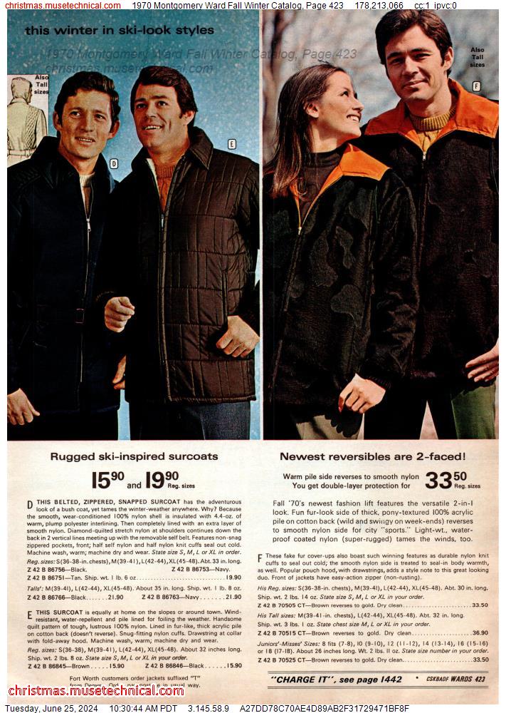 1970 Montgomery Ward Fall Winter Catalog, Page 423