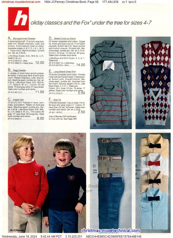 1984 JCPenney Christmas Book, Page 58