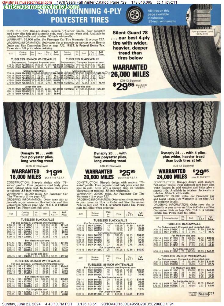 1978 Sears Fall Winter Catalog, Page 729