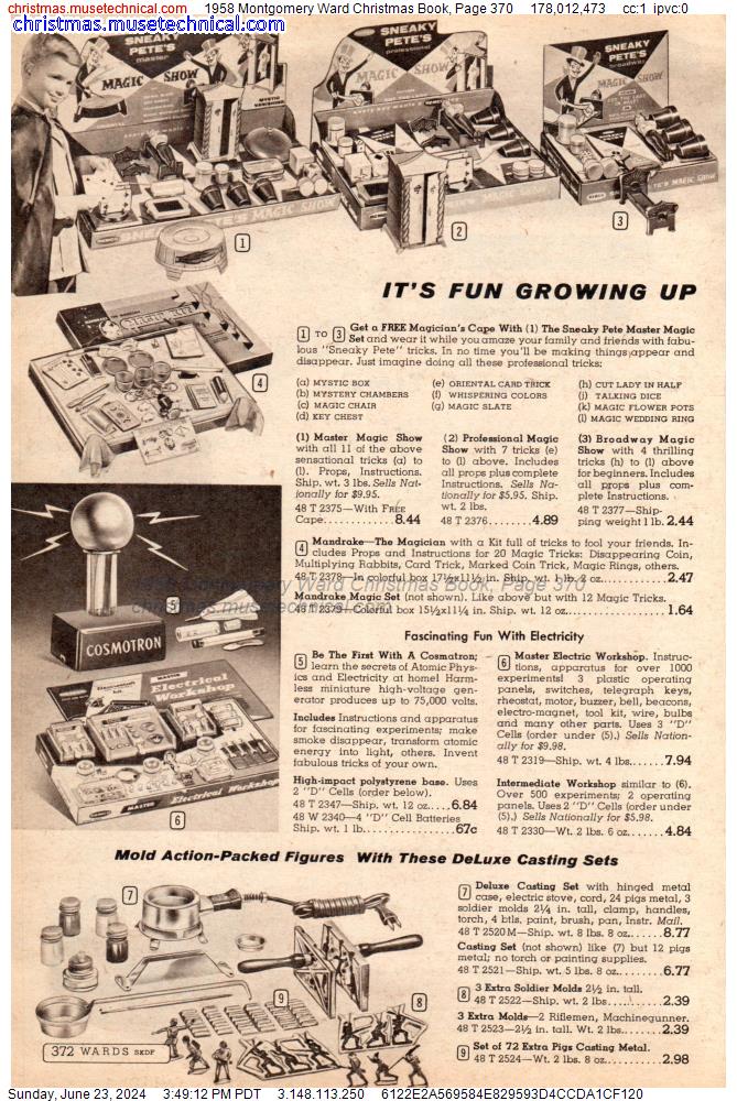1958 Montgomery Ward Christmas Book, Page 370