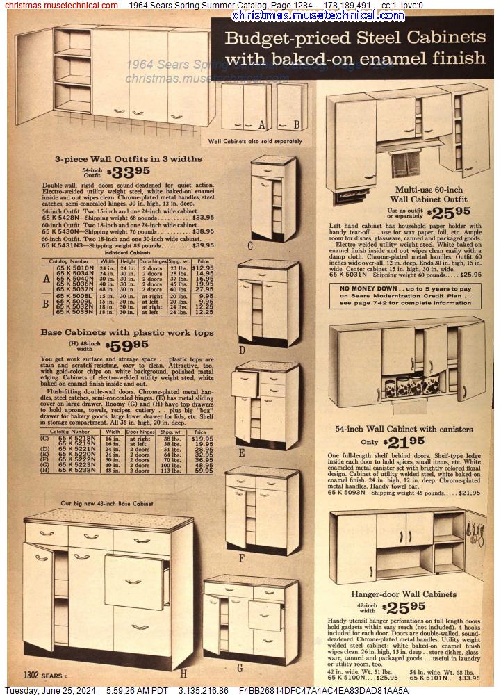 1964 Sears Spring Summer Catalog, Page 1284