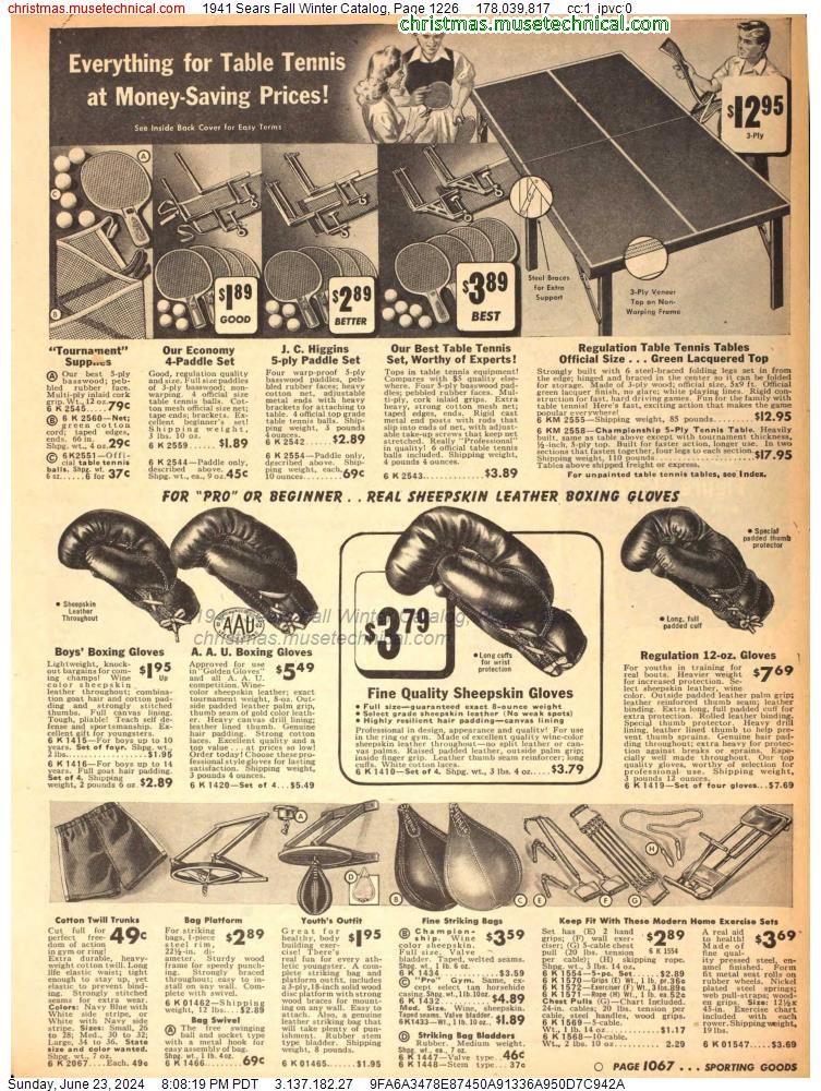 1941 Sears Fall Winter Catalog, Page 1226