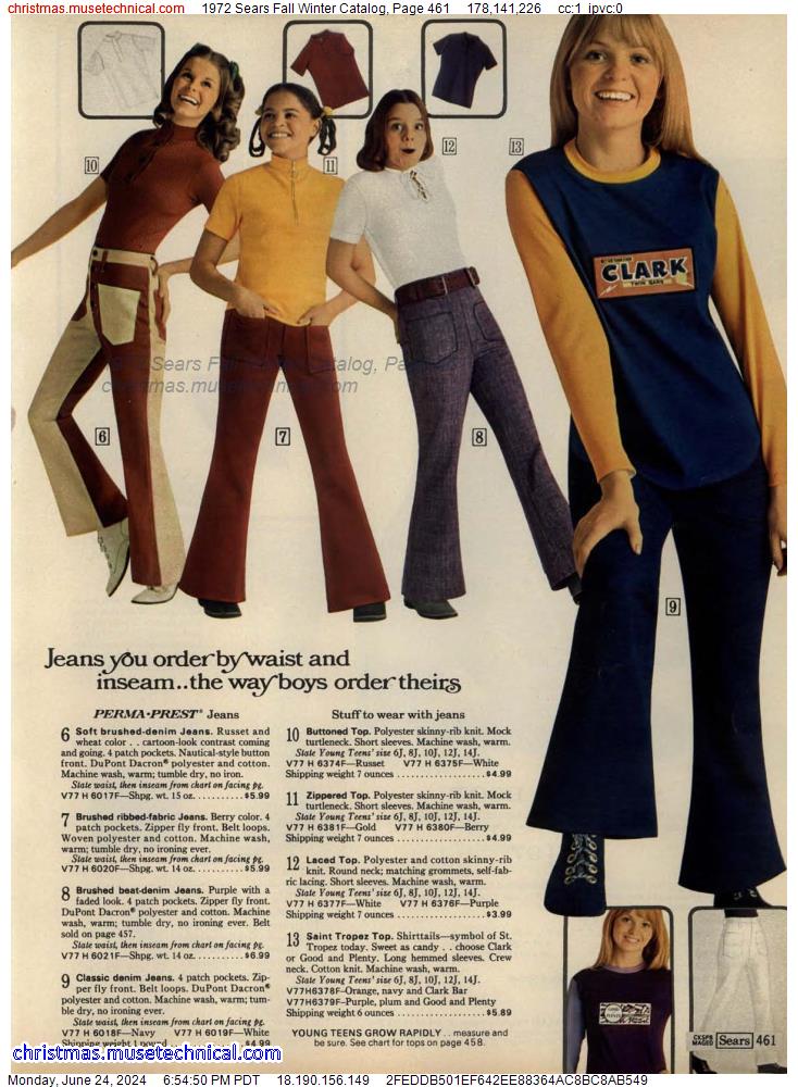 1972 Sears Fall Winter Catalog, Page 461