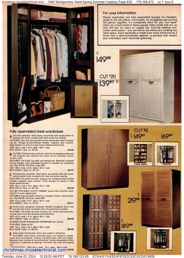 1982 Montgomery Ward Spring Summer Catalog, Page 836