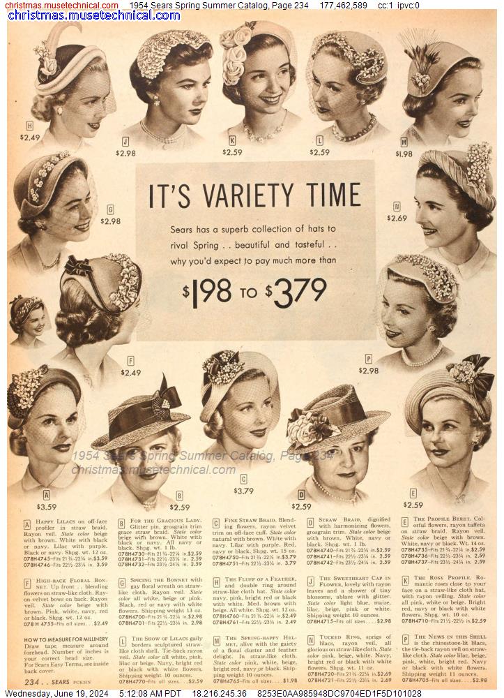 1954 Sears Spring Summer Catalog, Page 234