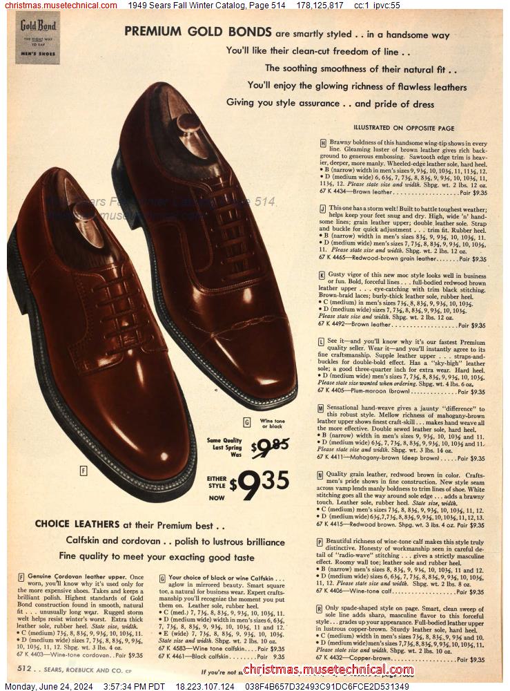 1949 Sears Fall Winter Catalog, Page 514