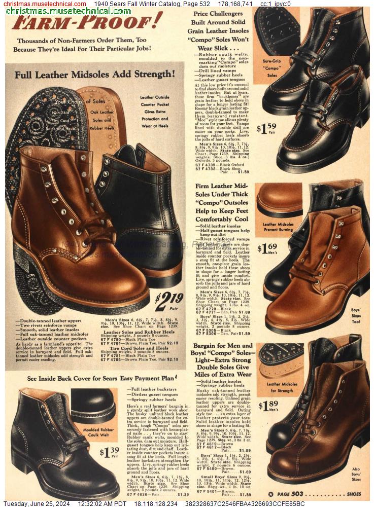 1940 Sears Fall Winter Catalog, Page 532