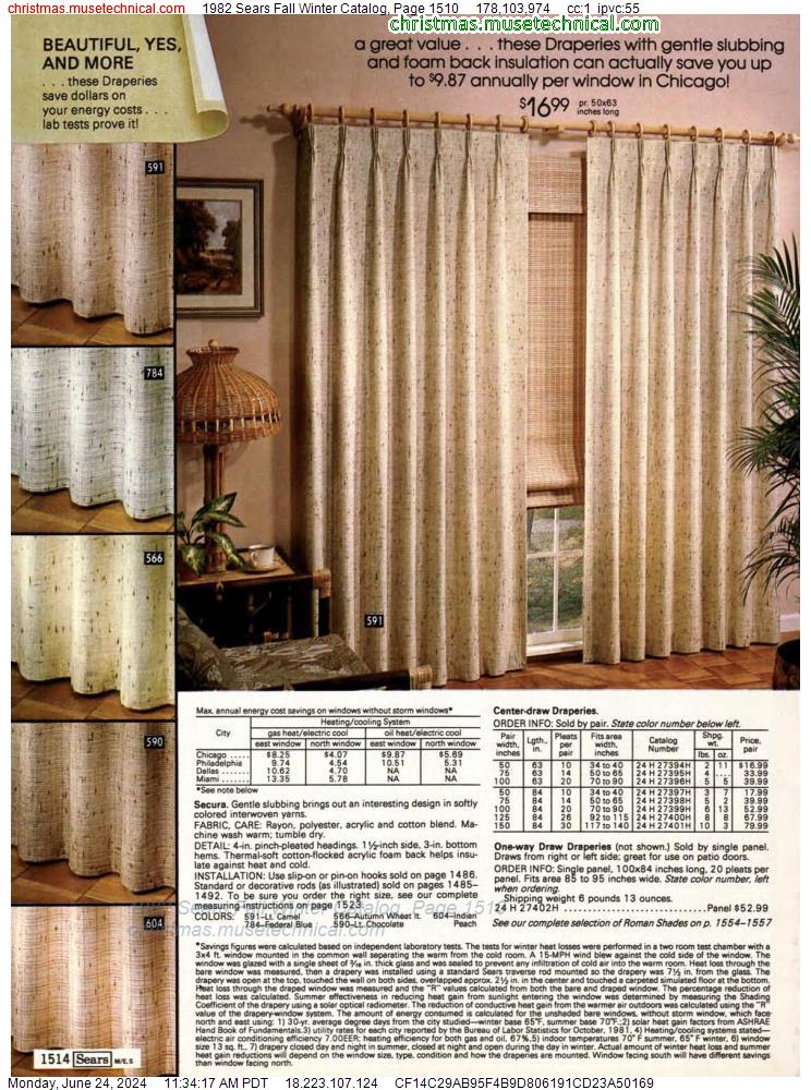 1982 Sears Fall Winter Catalog, Page 1510