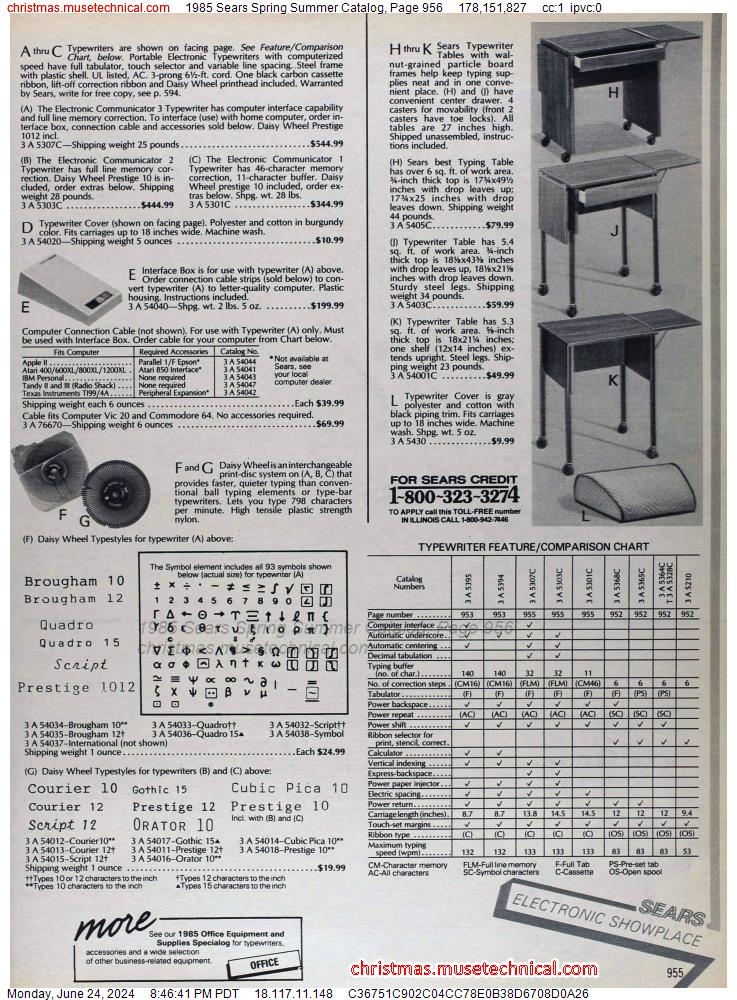 1985 Sears Spring Summer Catalog, Page 956