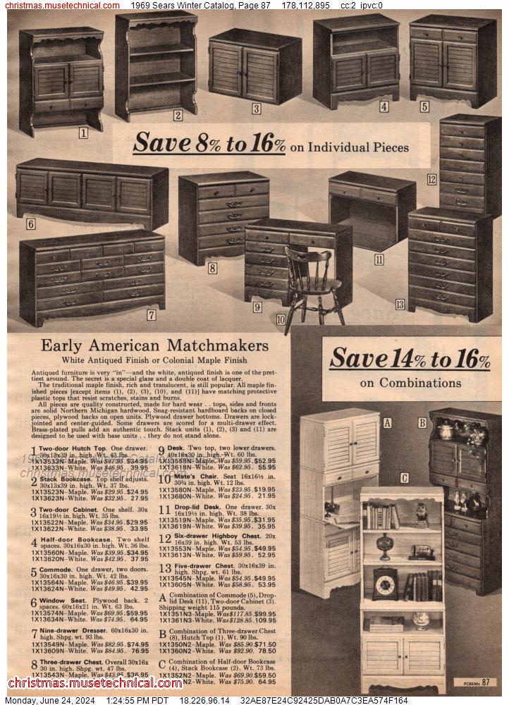 1969 Sears Winter Catalog, Page 87