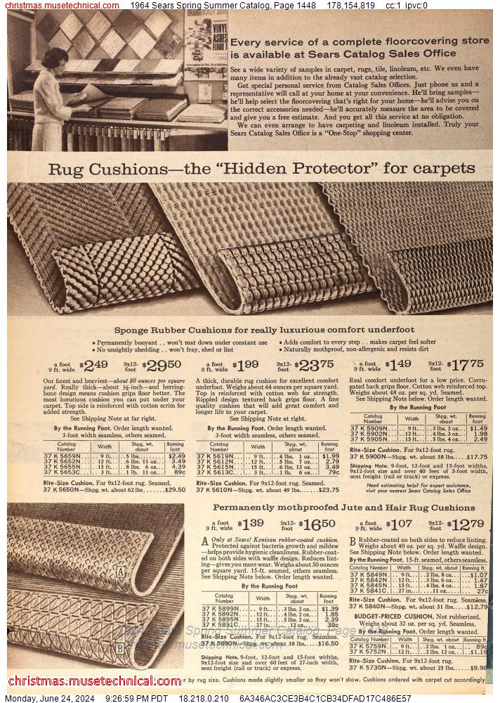 1964 Sears Spring Summer Catalog, Page 1448