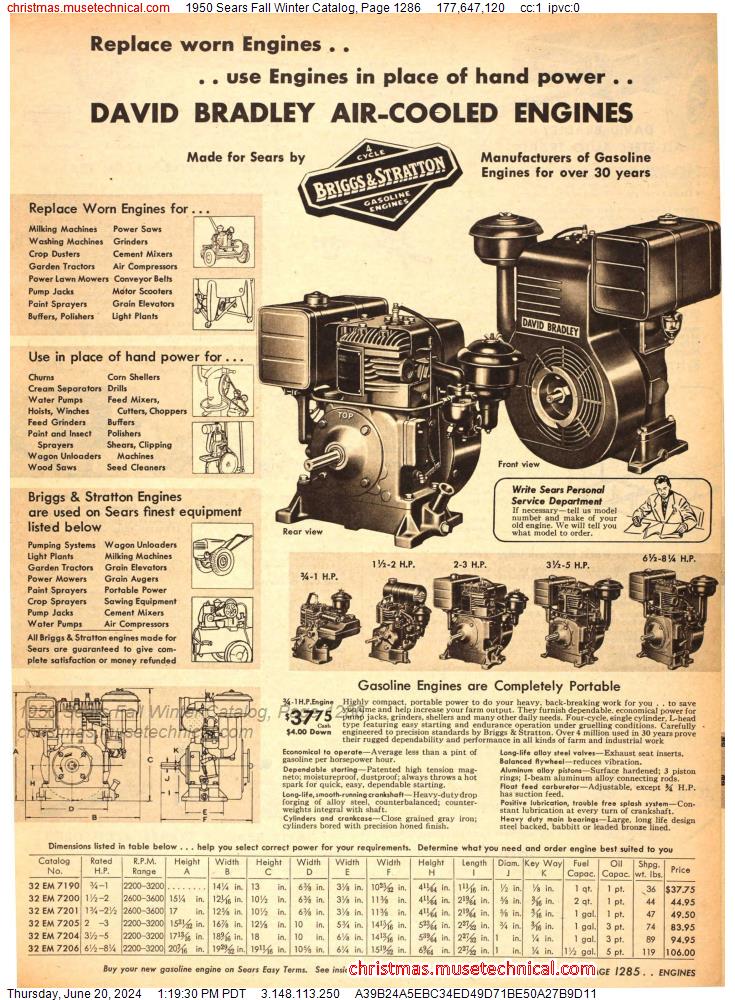 1950 Sears Fall Winter Catalog, Page 1286