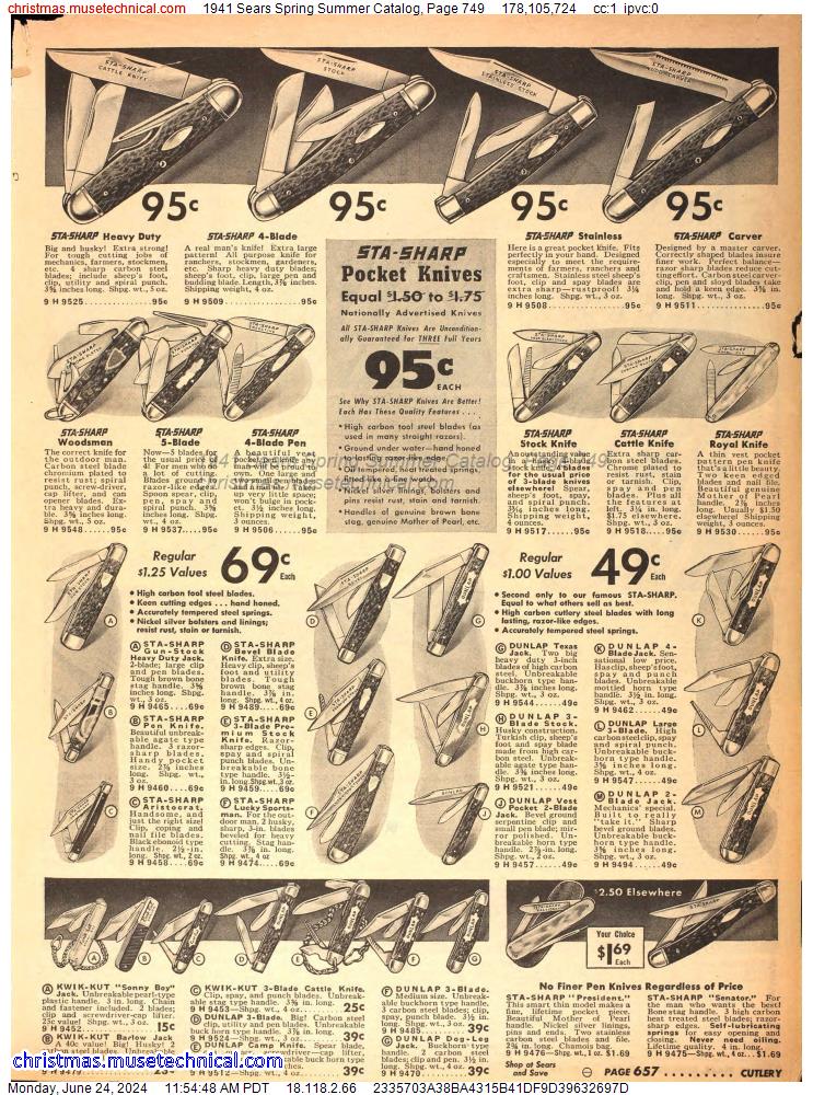 1941 Sears Spring Summer Catalog, Page 749