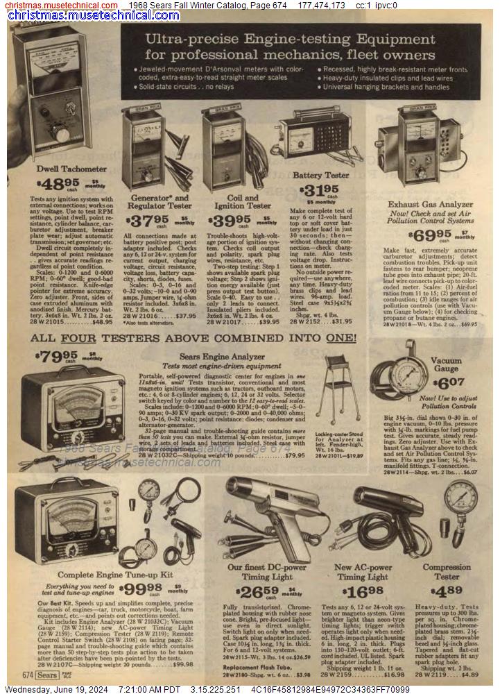 1968 Sears Fall Winter Catalog, Page 674