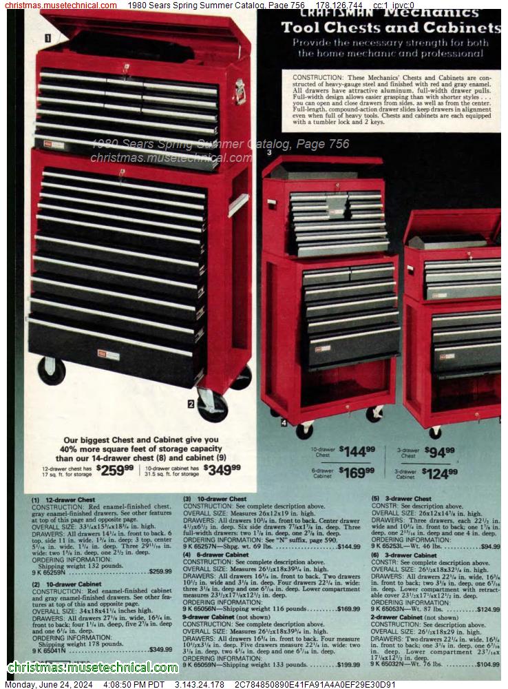1980 Sears Spring Summer Catalog, Page 756
