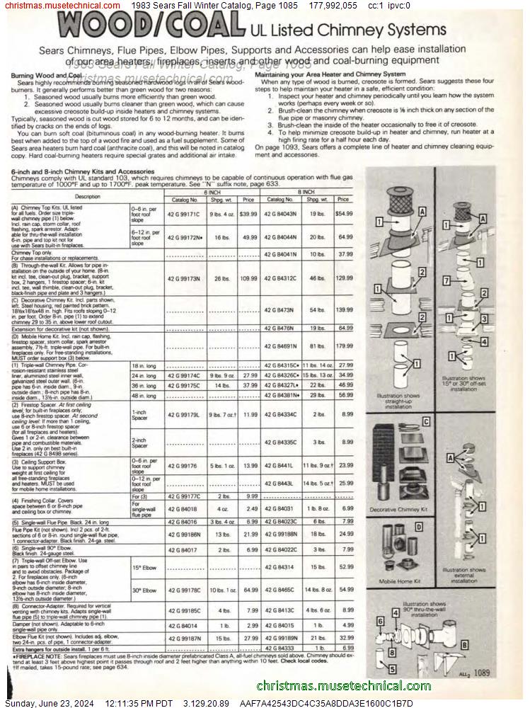 1983 Sears Fall Winter Catalog, Page 1085