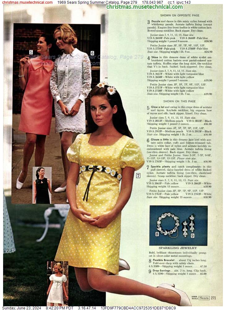 1969 Sears Spring Summer Catalog, Page 279