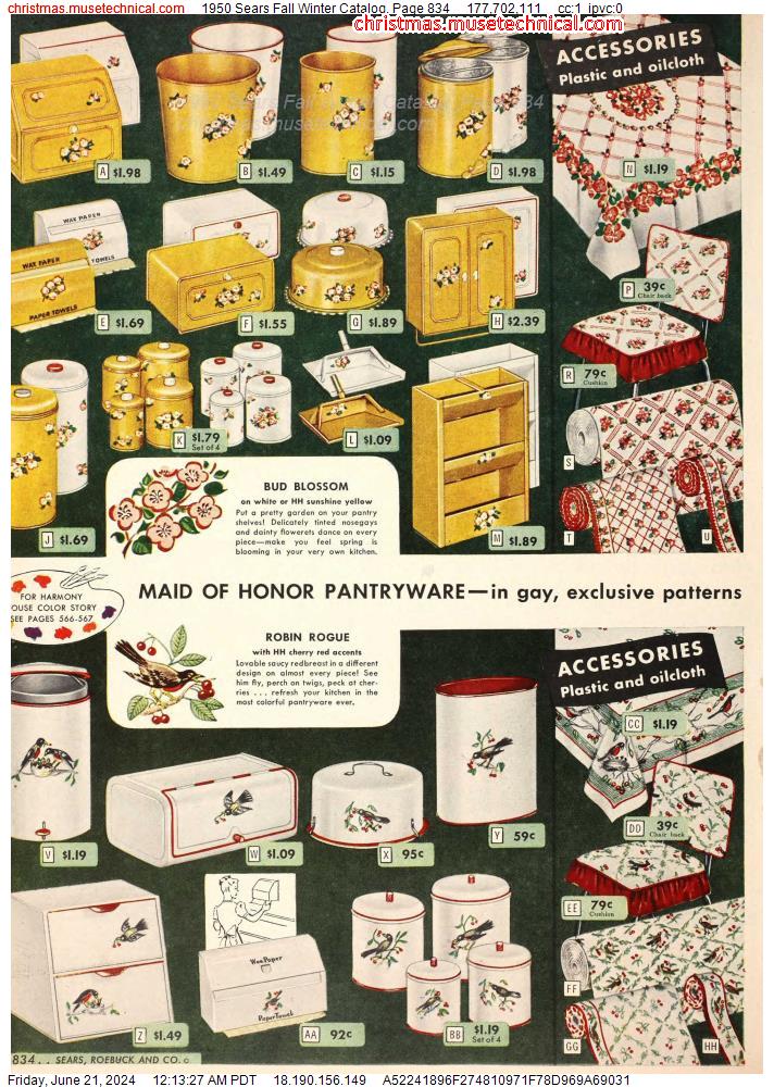 1950 Sears Fall Winter Catalog, Page 834