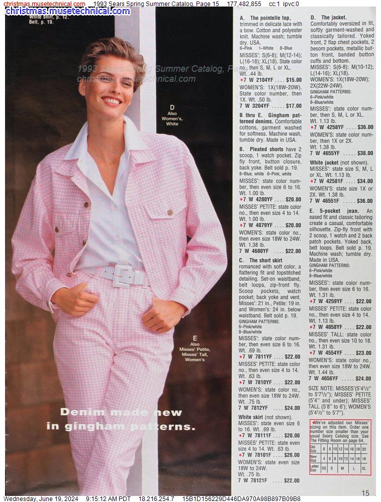 1993 Sears Spring Summer Catalog, Page 15