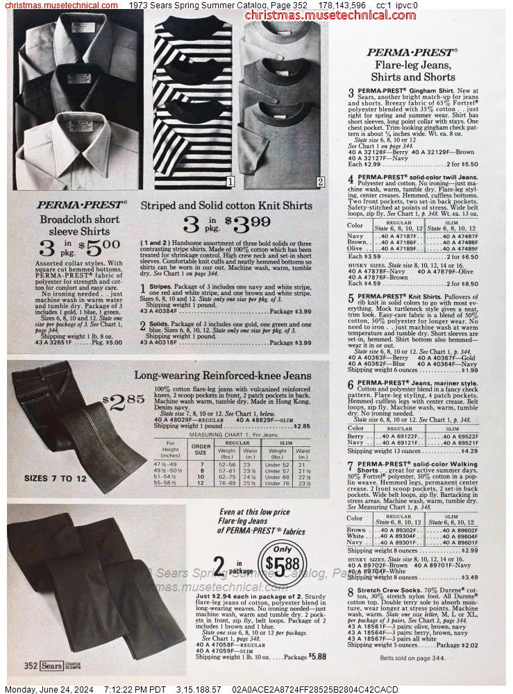 1973 Sears Spring Summer Catalog, Page 352