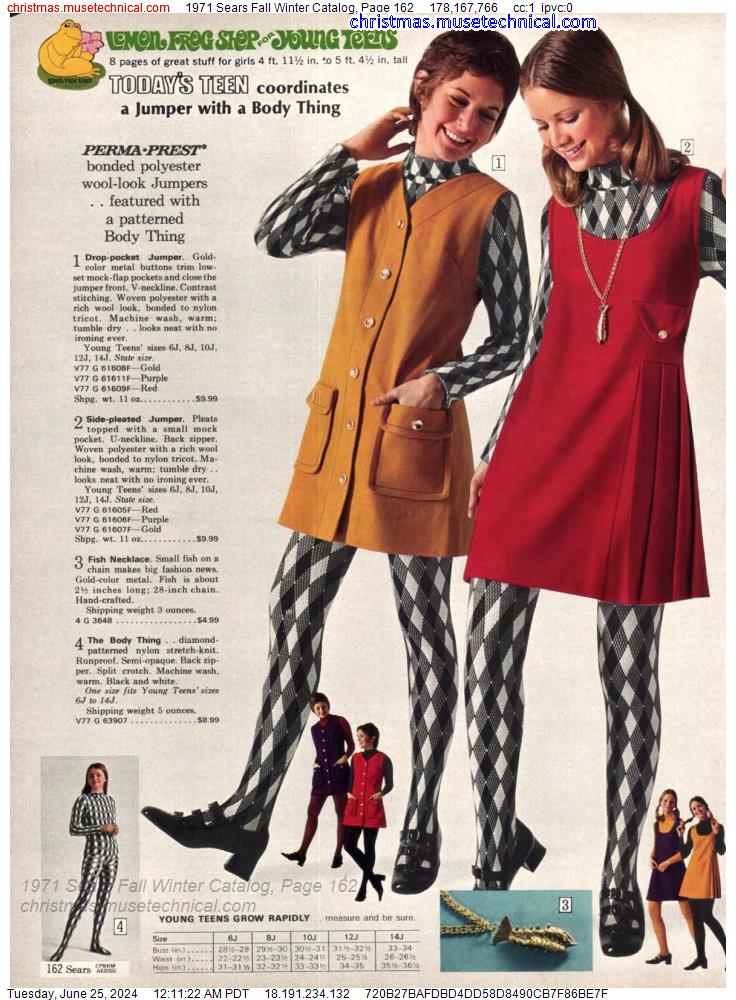 1971 Sears Fall Winter Catalog, Page 162