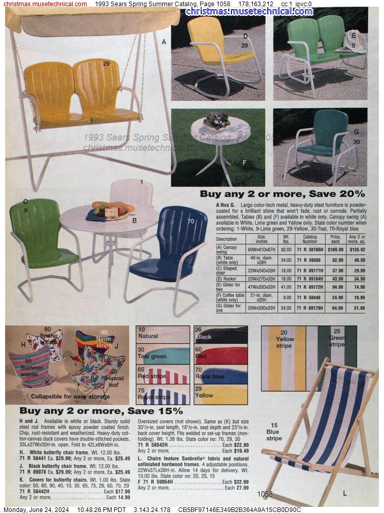 1993 Sears Spring Summer Catalog, Page 1058