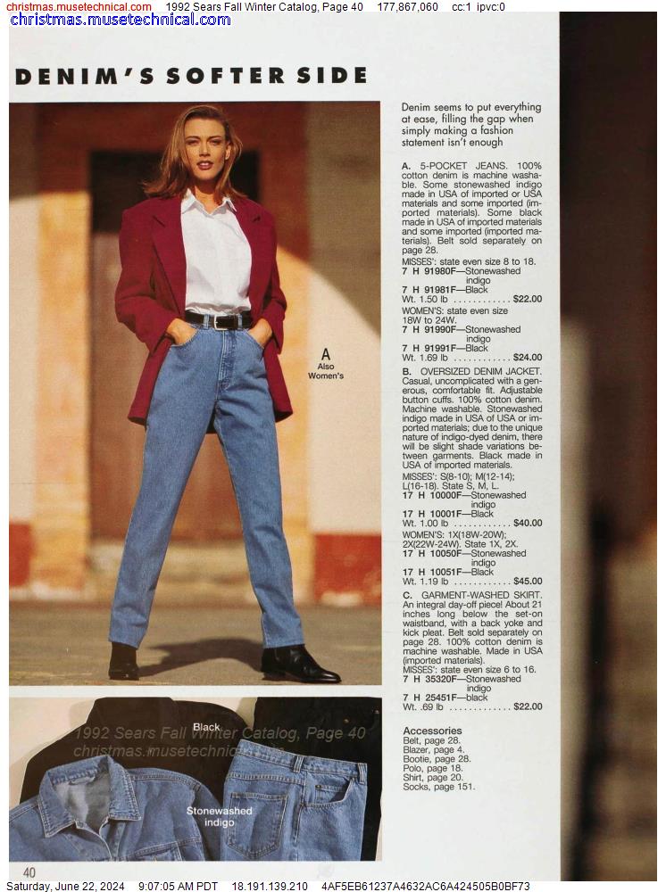 1992 Sears Fall Winter Catalog, Page 40