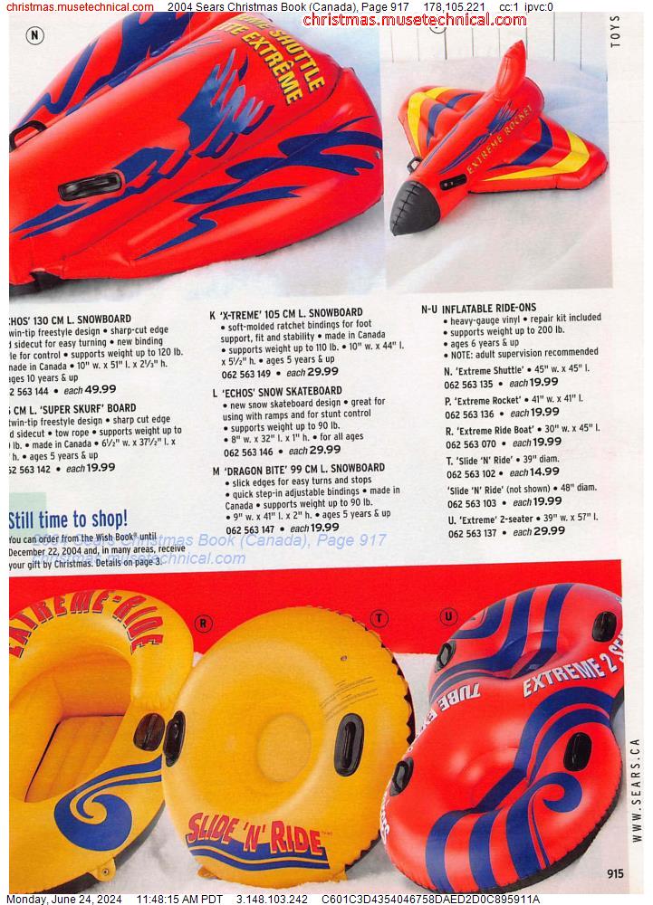 2004 Sears Christmas Book (Canada), Page 917