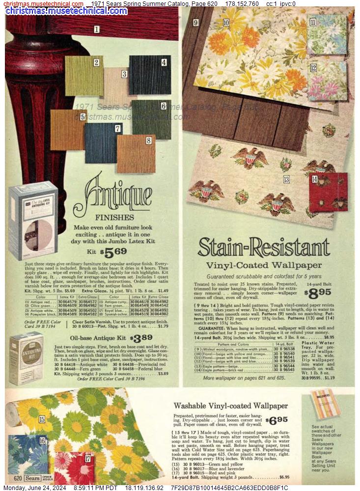 1971 Sears Spring Summer Catalog, Page 620