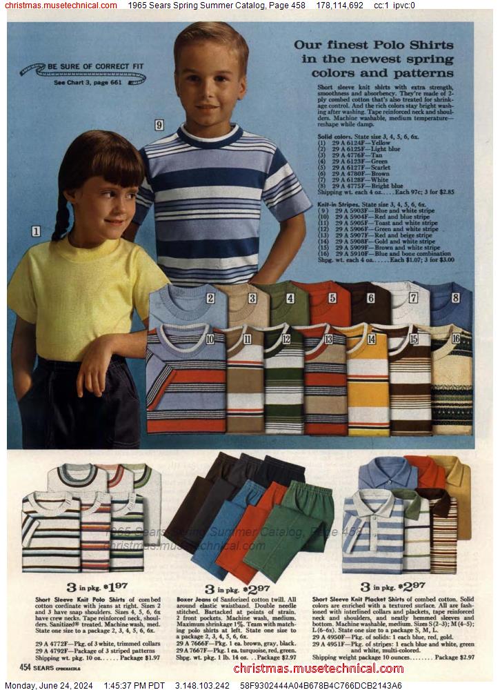 1965 Sears Spring Summer Catalog, Page 458