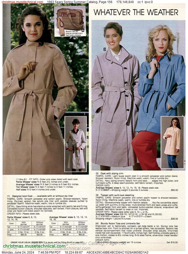 1983 Sears Spring Summer Catalog, Page 156