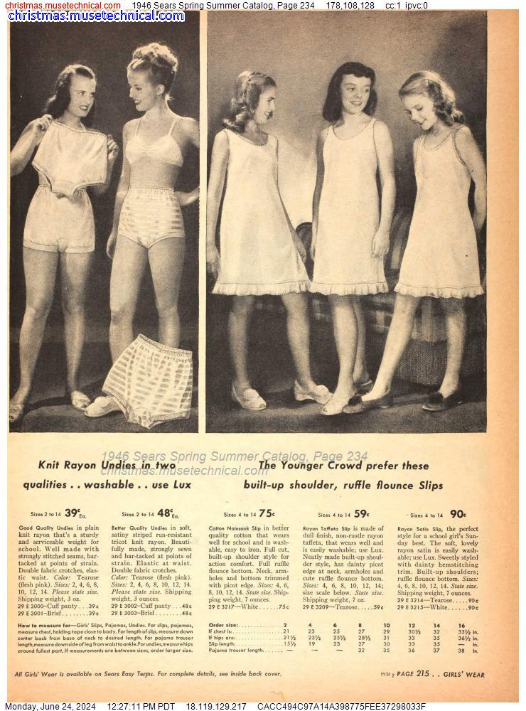 1946 Sears Spring Summer Catalog, Page 234