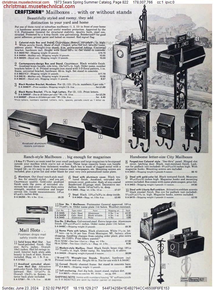 1973 Sears Spring Summer Catalog, Page 822