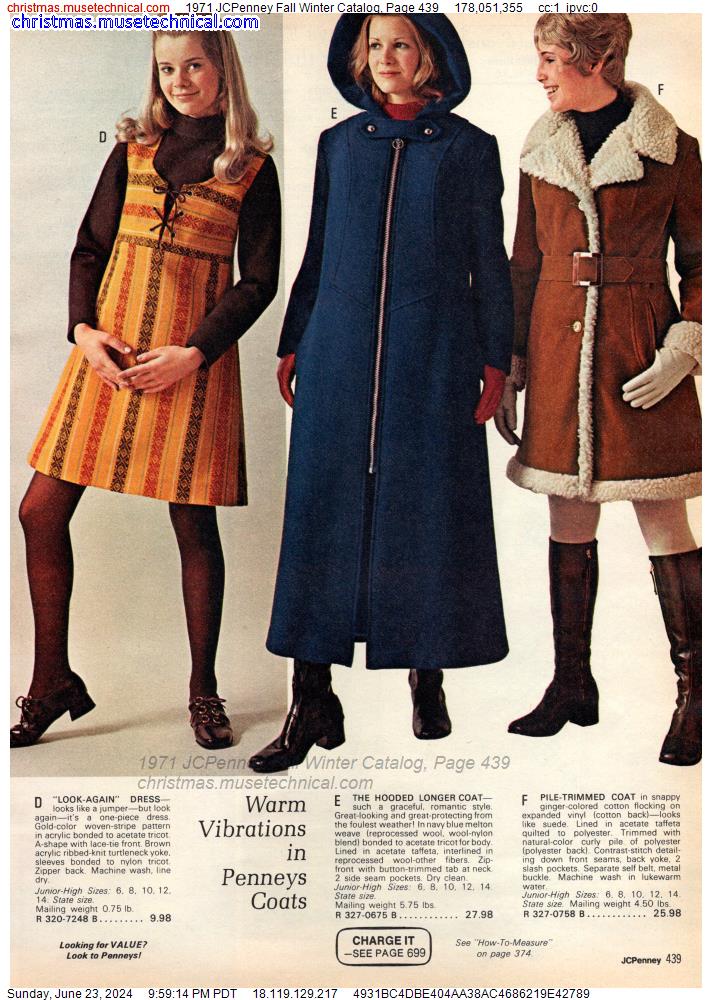 1971 JCPenney Fall Winter Catalog, Page 439
