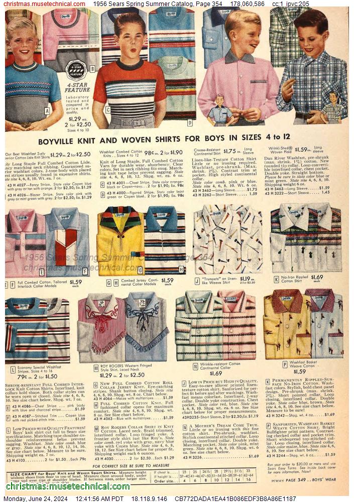 1956 Sears Spring Summer Catalog, Page 354