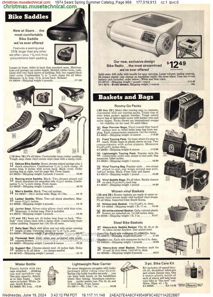 1974 Sears Spring Summer Catalog, Page 969
