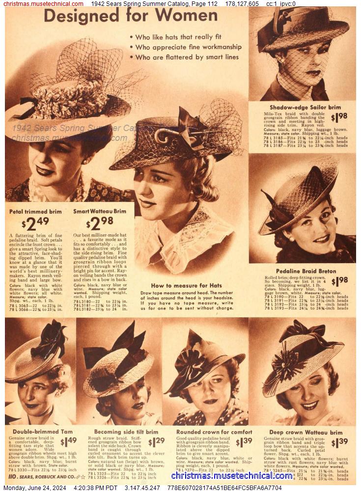 1942 Sears Spring Summer Catalog, Page 112