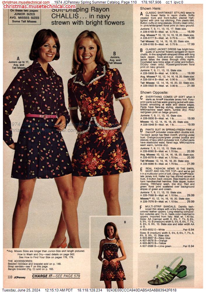 1974 JCPenney Spring Summer Catalog, Page 110