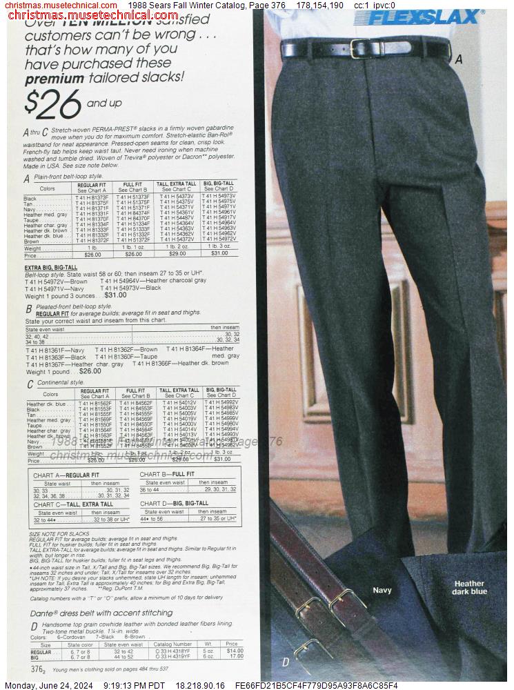 1988 Sears Fall Winter Catalog, Page 376