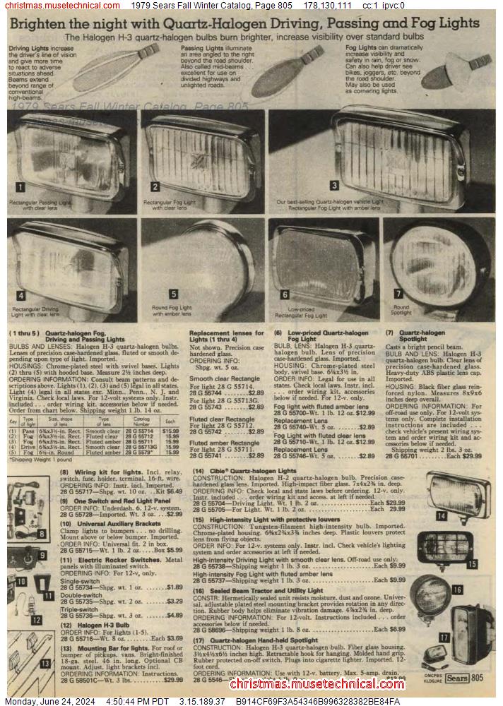 1979 Sears Fall Winter Catalog, Page 805