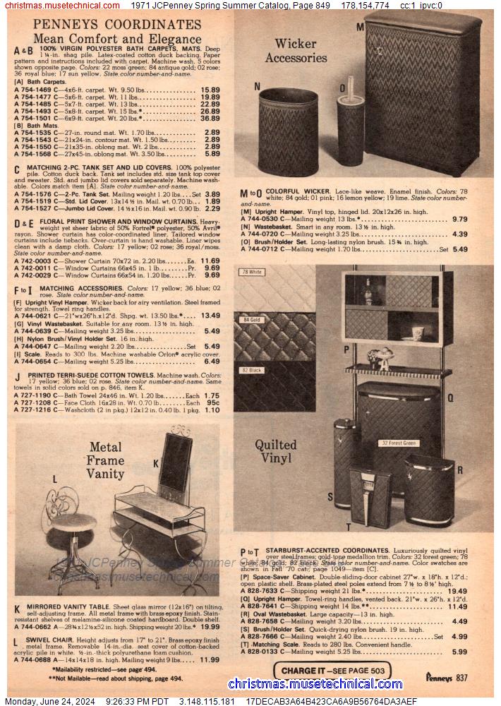 1971 JCPenney Spring Summer Catalog, Page 849