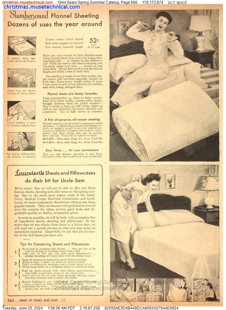 1944 Sears Spring Summer Catalog, Page 656